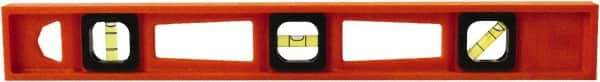 Johnson Level & Tool - 18" Long 3 Vial I-Beam Level - Structo-Cast, Orange - Makers Industrial Supply