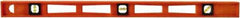 Johnson Level & Tool - 36" Long 3 Vial I-Beam Level - Structo-Cast, Orange - Makers Industrial Supply