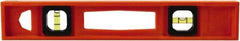 Johnson Level & Tool - 14" Long 2 Vial I-Beam Level - Structo-Cast, Orange - Makers Industrial Supply