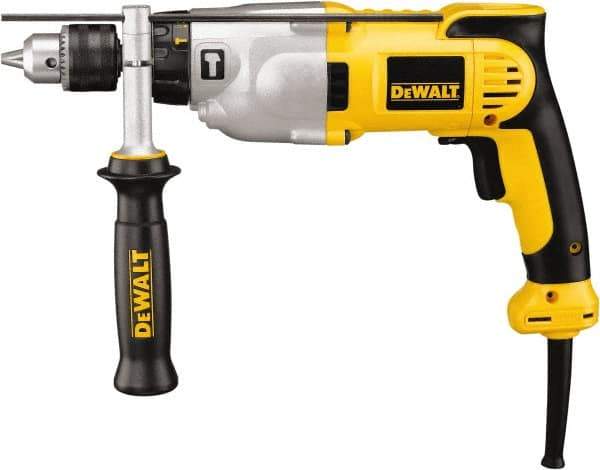 DeWALT - 120 Volt 1/2" Keyed Chuck Electric Hammer Drill - 0 to 56,000 BPM, 0 to 3,500 RPM, Reversible - Makers Industrial Supply