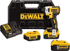 DeWALT - 20 Volt, 1/4" Drive, 20, 125, 152 Ft/Lb Torque, Cordless Impact Driver - 1000, 2800, 3250 RPM, Lithium-Ion Battery Included - Makers Industrial Supply