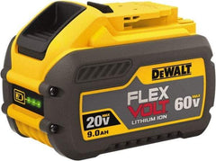 DeWALT - 60 Volt Lithium-Ion Power Tool Battery - 9 Ahr Capacity, 2 hr Charge Time, Series 20/60 FLEXVOLT - Makers Industrial Supply