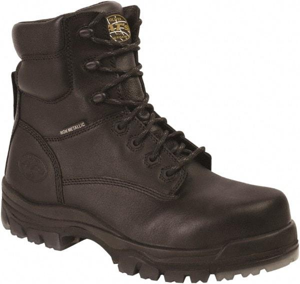 OLIVER - Men's Size 9 Wide Width Composite Work Boot - Black, Leather Upper, Rubber Outsole, 6" High, Lace-Up - Makers Industrial Supply