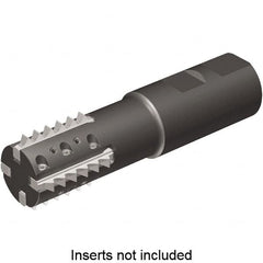 Kennametal - 1.18" Cut Diam, 2.56" Max Depth of Cut, 1-1/4" Shank Diam, Indexable Thread Mill - Insert Style TM41, 41mm Insert Size, 3 Inserts, Toolholder Style TM41, 5" OAL - Makers Industrial Supply