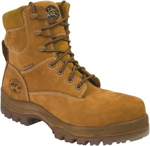 OLIVER - Men's Size 7.5 Wide Width Composite Work Boot - Wheat, Leather Upper, Rubber Outsole, 6" High, Lace-Up - Makers Industrial Supply