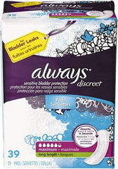 Always - Folded Sanitary Napkins - Long, Maximum Protection - Makers Industrial Supply