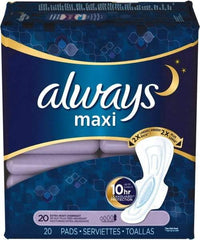 Always - Folded Sanitary Napkins - Extra Heavy Protection, Overnight, Up to 8 Hour Absorbency - Makers Industrial Supply