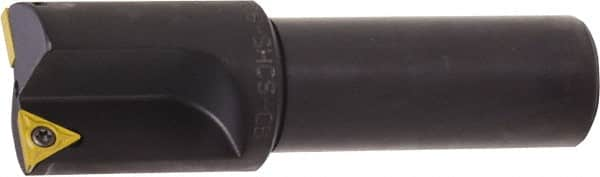 Kyocera - 0.558 Inch Diameter, Interchangeable Pilot, Weldon Flat 3/4 Inch Shank Diameter, 1 Insert, Indexable Counterbore - 2.9 Inch Overall Length, TCMT 18151 Insert - Makers Industrial Supply