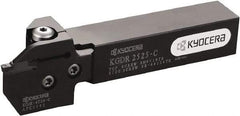 Kyocera - KGD, External, Right Hand, 16.9926mm Max Depth of Cut, 1.9812 to 3mm Groove Width, Indexable Grooving Tool Holder - Multiple Insert Compatibility, 1" Shank Height, 1" Shank Width, 5.78" OAL - Makers Industrial Supply