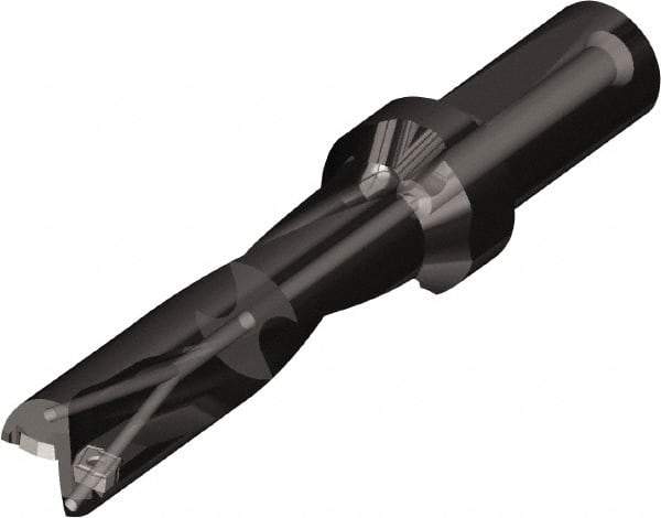 Kyocera - 1.687" Max Drill Depth, 3xD, 0.562" Diam, Indexable Insert Drill - 2 Inserts, 3/4" Shank Diam, Whistle Notch Shank - Makers Industrial Supply