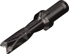 Kyocera - 70.5mm Max Drill Depth, 3xD, 23.5mm Diam, Indexable Insert Drill - 2 Inserts, 25mm Shank Diam, Whistle Notch Shank - Makers Industrial Supply