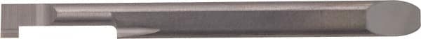 Kyocera - 2mm Groove Width, 7mm Min Hole Diam, 25mm Max Hole Depth, Full Radius Grooving Tool - 2mm Projection, 38.7mm Shank Length, 63.7mm OAL, 0.05mm Radius, Solid Carbide, Megacoat Finish - Exact Industrial Supply