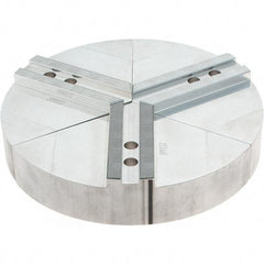 Abbott Workholding Products - 12" Max Chuck Capacity, 1.5mm x 60° Serrated Interface, Round Soft Lathe Chuck Jaw - 3 Jaw, Aluminum, 1.1811" Btw Mount Hole Ctrs, 12" Wide, 2" High, 14mm Fastener - Makers Industrial Supply