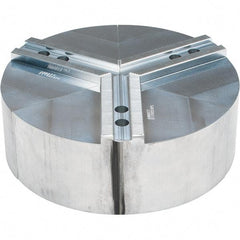 Abbott Workholding Products - 12" Max Chuck Capacity, 1.5mm x 60° Serrated Interface, Round Soft Lathe Chuck Jaw - 3 Jaw, Aluminum, 1.1811" Btw Mount Hole Ctrs, 12" Wide, 4" High, 16mm Fastener - Makers Industrial Supply