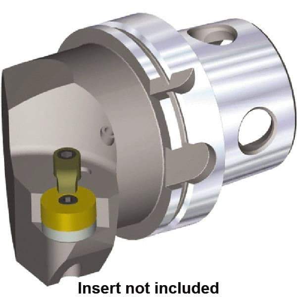 Kennametal - Insert Style RN..1906, RN..64, 100mm Head Length, Left Hand Cut, Internal/External Modular Threading Cutting Unit Head - System Size KM4X100, 63mm Center to Cutting Edge, Series KM4X - Makers Industrial Supply