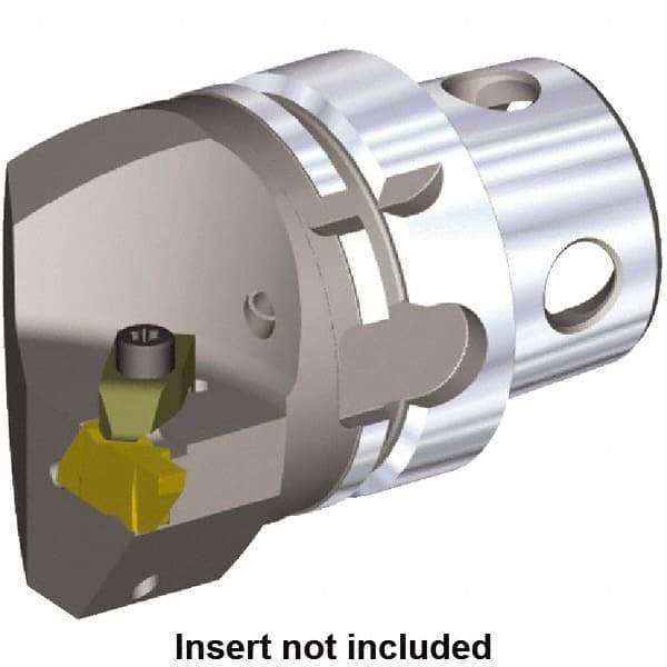 Kennametal - Insert Style NG 4R, 70mm Head Length, Left Hand Cut, Internal/External Modular Threading Cutting Unit Head - System Size KM4X63, 43mm Center to Cutting Edge, Series NE - Makers Industrial Supply