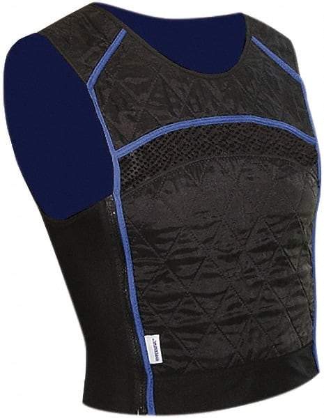 Techniche - Size S, Black & Blue Cooling Vest - Pullover, Spandex, Nylon, HyperKewl - Makers Industrial Supply