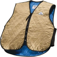 Techniche - Size 2XL, Khaki Cooling Vest - Zipper Front, Nylon, HyperKewl - Makers Industrial Supply