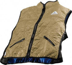 Techniche - Size 2XL, Khaki Cooling Vest - Zipper Front, Nylon, HyperKewl - Makers Industrial Supply