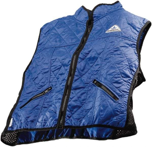 Techniche - Size L, Blue Cooling Vest - Zipper Front, Nylon, HyperKewl - Makers Industrial Supply