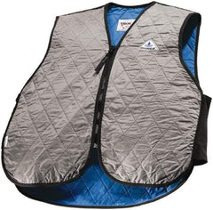 Techniche - Size XL, Silver Cooling Vest - Zipper Front, Nylon, HyperKewl - Makers Industrial Supply