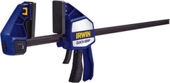 Irwin - 24" Capacity, 3-5/8" Throat Depth Carbon Steel Bar Clamp - 600 Lb Clamping Pressure, 835.03mm Max Spread - Makers Industrial Supply