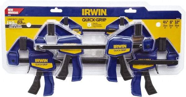 Irwin - 12" Capacity, 2-7/16" Throat Depth Carbon Steel Bar Clamp - Lb Clamping Pressure - Makers Industrial Supply