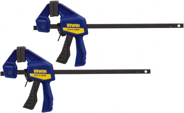 Irwin - 4-1/2" Capacity, 1-3/16" Throat Depth Carbon Steel Bar Clamp - 35 Lb Clamping Pressure - Makers Industrial Supply