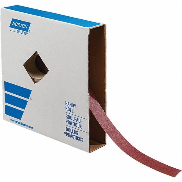 Norton - 1-1/2" x 50 Yd 60 Grit Aluminum Oxide Shop Roll - J Weighted Backing - Makers Industrial Supply