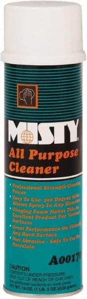 Misty - 20 oz Aerosol All-Purpose Cleaner - Foam, Ammonia, Mint - Makers Industrial Supply