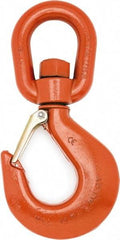 Campbell - #5 Hook, 3 Ton Capacity, Alloy Steel Swivel Hoist Hook - 8-1/4" Long x 4-1/8" Wide - Makers Industrial Supply