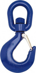 Campbell - #2 Hook, 3/4 Ton Capacity, Carbon Steel Swivel Hoist Hook - 5-5/8" Long x 3" Wide - Makers Industrial Supply