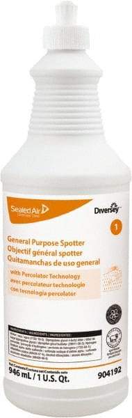 Diversey - 1 Qt Squeeze Bottle Carpet/Fabric Stain & Spot Remover - Floral Scent, Use on Carpet & Upholstery - Makers Industrial Supply