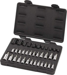 GearWrench - 36 Piece 1/4, 3/8 & 1/2" Drive Torx Bit Socket Set - T8 to T60 Torx - Makers Industrial Supply