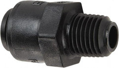 Parker - 1/4" Kynar Check Valve - Inline, Push-to-Connect x MNPT, 300 WOG - Makers Industrial Supply