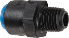 Parker - 1/4" Kynar Check Valve - Inline, Push-to-Connect x MNPT, 300 WOG - Makers Industrial Supply