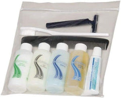 Ability One - Body Wash, Shampoo, Comb, Toothpaste, Toothbrush, Razor, Shave Gel - Toiletries Kit - Makers Industrial Supply