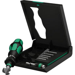 Wera - 8 Piece, 1/4 to 13/16" Head Diam, 0 to 90° Included Angle, Three Flute Countersink Set - Makers Industrial Supply