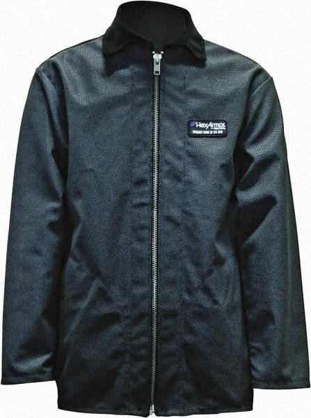 HexArmor - Size 2XL Cut Resistant Jacket - Charcoal, SuperFabric, Zipper Closure, 57 to 3/4" Chest - Makers Industrial Supply