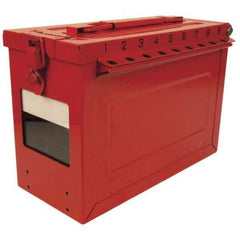 Master Lock - Group Lockout Boxes Portable or Wall Mount: Portable Maximum Number of Padlocks: 19 - Makers Industrial Supply