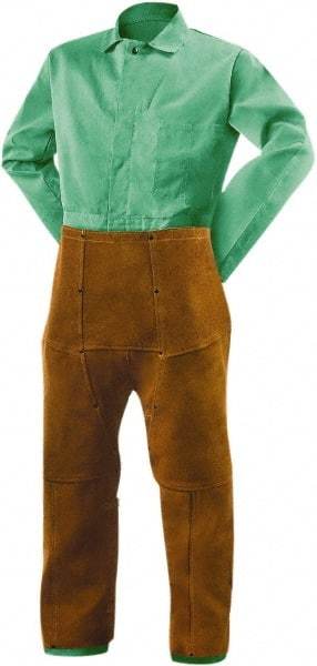 Steiner - Size Universal Leather Welding Chaps - No Pockets, Brown, Nonhazardous Protection - Makers Industrial Supply