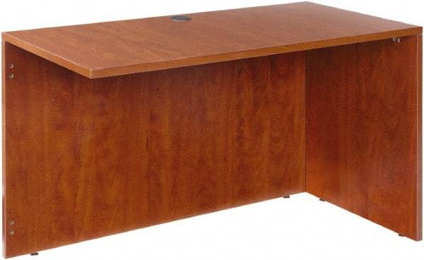 ALERA - Woodgrain Laminate Return/Bridge Shell Desk - 47-1/4" Wide x 23-5/8" Deep x 29-5/8" High, Medium Cherry - Makers Industrial Supply