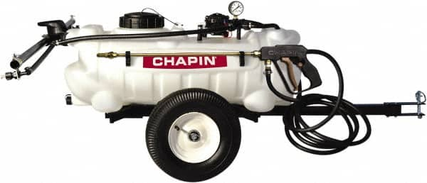 Chapin - 15 Gal Tow Behind Sprayer - Polyethylene Tank, 15' Reinforced Hose with Brass Wand - Makers Industrial Supply