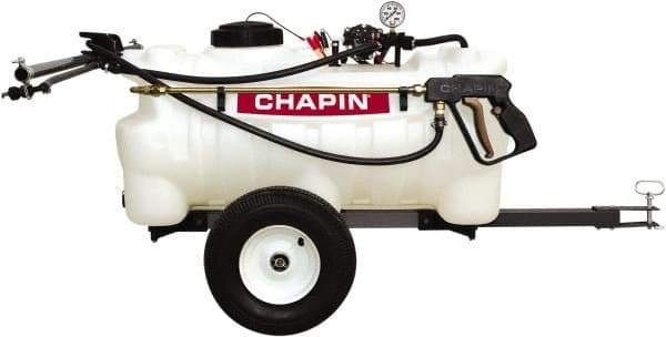 Chapin - 25 Gal Tow Behind Sprayer - Polyethylene Tank, 15' Reinforced Hose with Brass Wand - Makers Industrial Supply