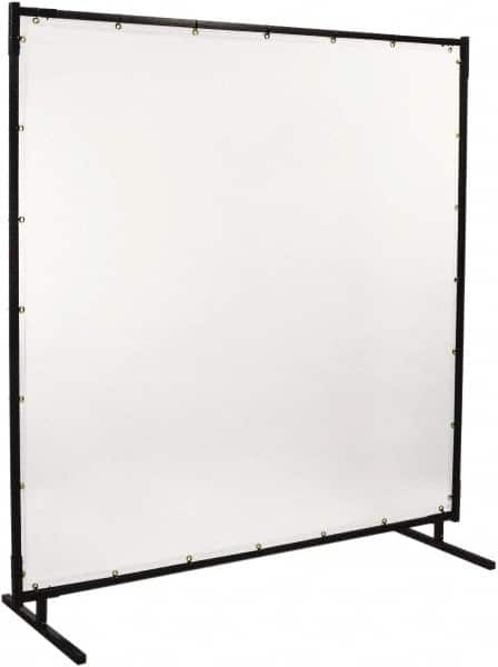 Steiner - 6' Wide x 6' High, 16mm Thickness, Vinyl Portable Welding Screen - Clear - Makers Industrial Supply