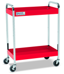 Red Service Cart with 2 Shelves - Makers Industrial Supply