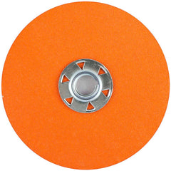 Norton - 5" Diam, 5/8" Hole, 80 Grit Ceramic Alumina Fiber Disc - Makers Industrial Supply