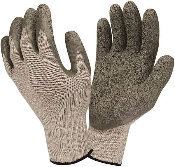 Cordova - Size S Latex Coated General Protection Work Gloves - For General Purpose, Palm & Fingers Coated, Knit Wrist Cuff, Gray/Gray, Paired - Makers Industrial Supply