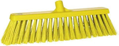 Vikan - 19" Heavy Duty Synthetic Push Broom - 2" Bristle Length, Plastic Block, European Threaded Handle Connection - Makers Industrial Supply