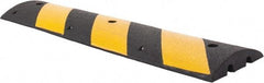 PRO-SAFE - 48" Long x 12" Wide x 2" High, Speed Bump - Black & Yellow, Rubber - Makers Industrial Supply